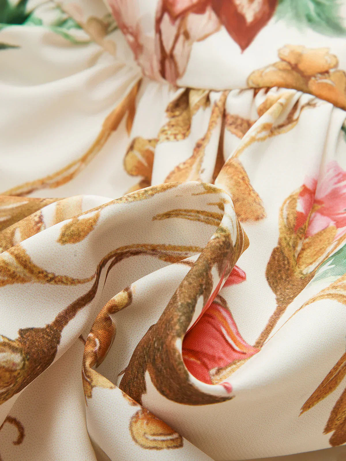 Floral Print Sleeveless Mini Dress