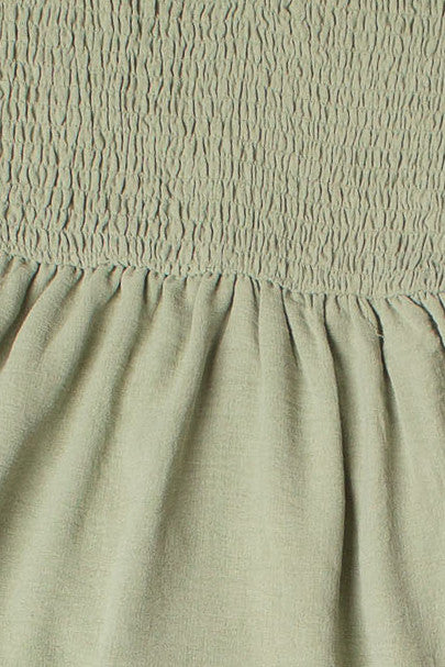 Smocked Top Strapless Maxi Dress