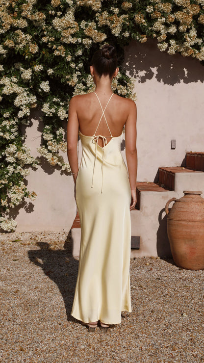 Chiara Maxi Dress - Lemon