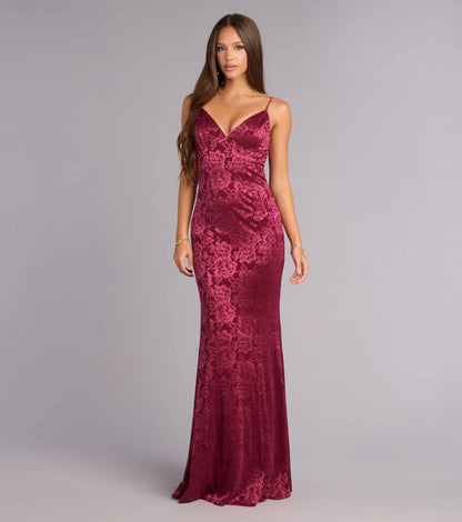 Alex Floral Tie-Back Formal Dress