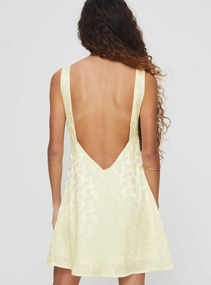 Life In Peace Mini Dress Cream