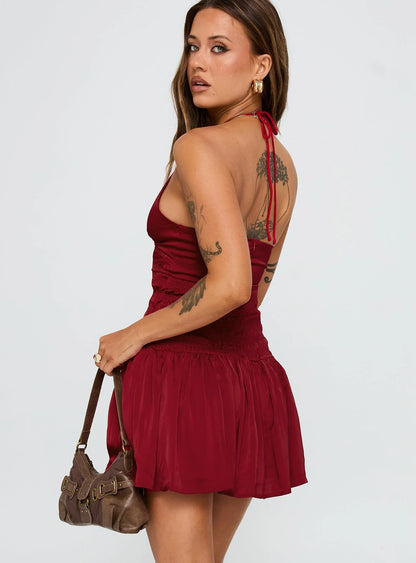 Mariachi Mini Dress Red