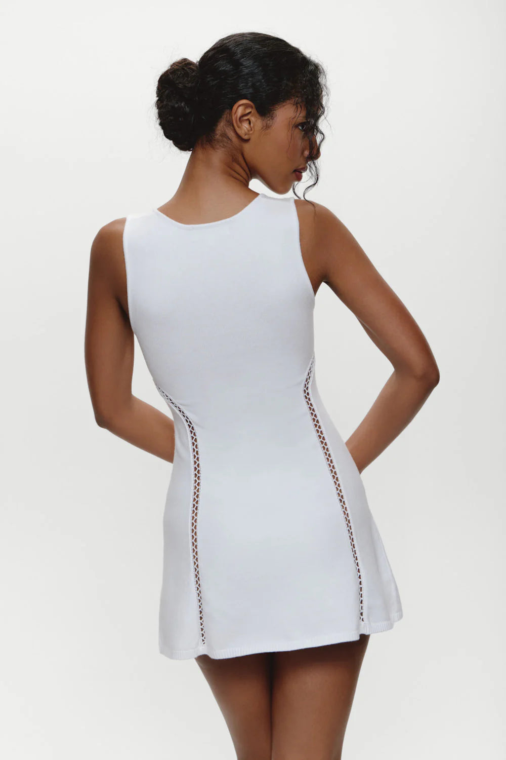 Ellie Knit Mini Dress - Optic White