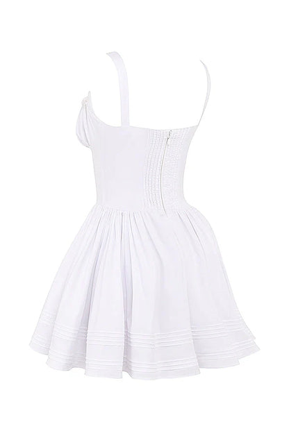 white cotton mini dress
