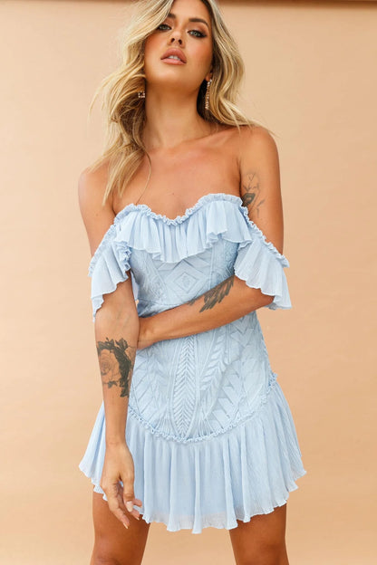 Venetian Summer Dress - Steel Blue