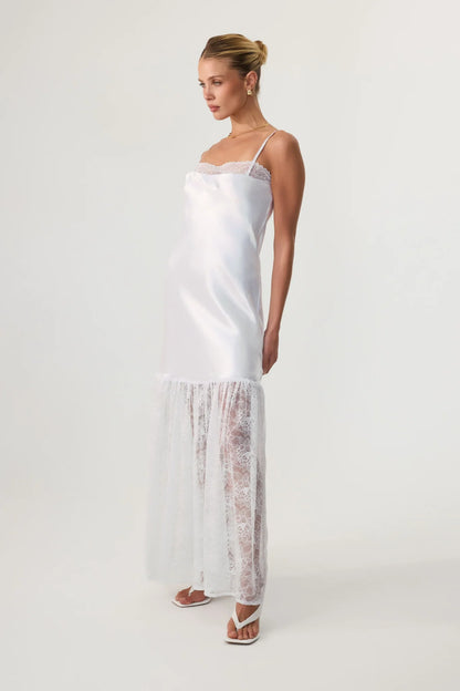 Catalina Maxi Dress White - Eco-Certified