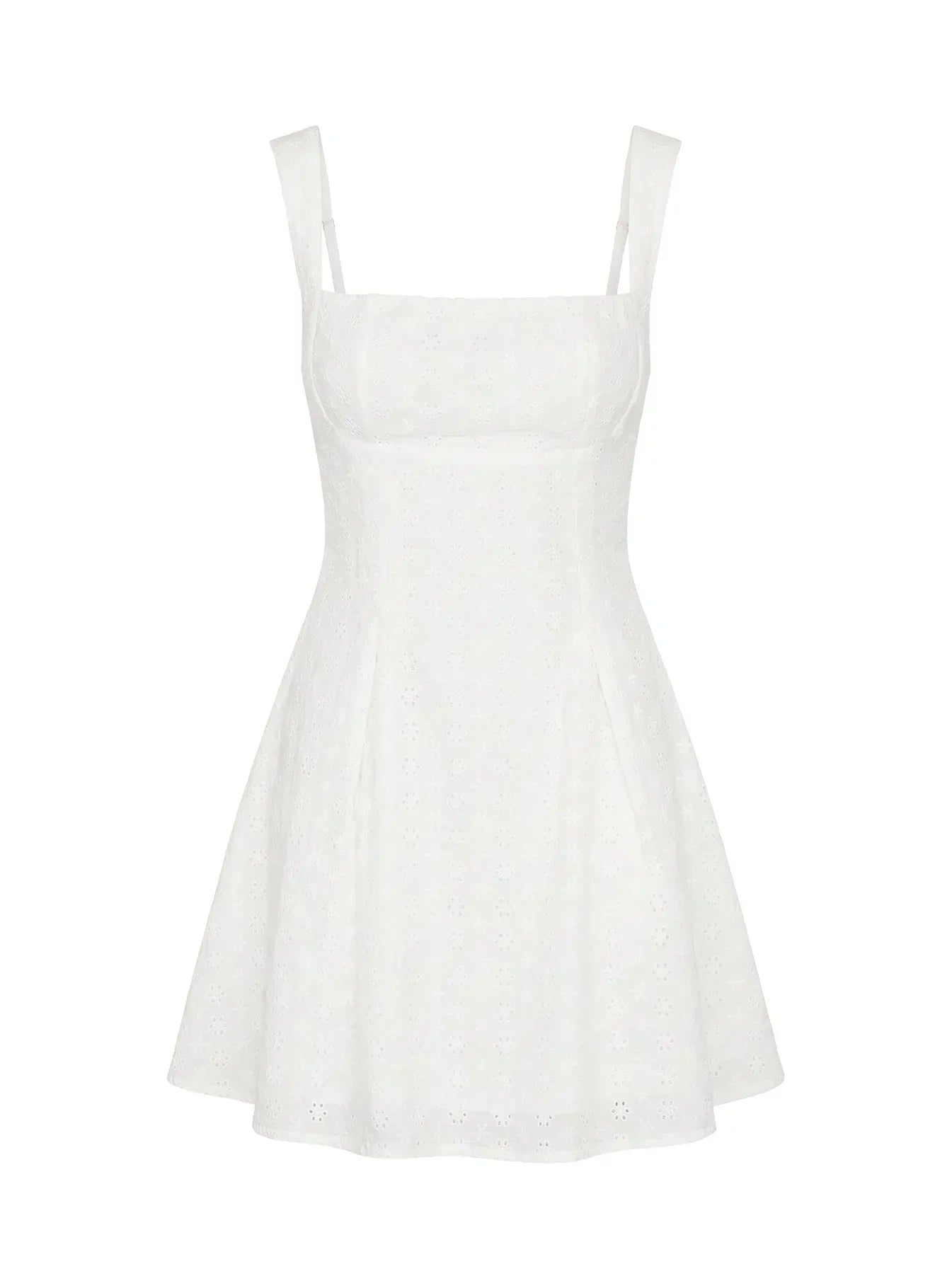 Xanthus Embroidered Mini Dress White