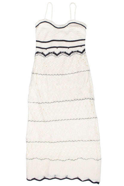 Open Knit Midi Dress