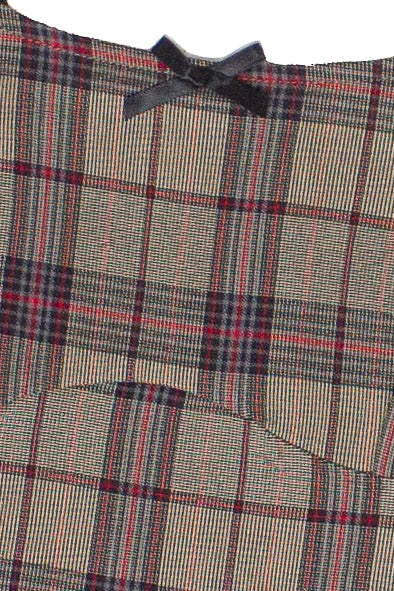 Drop Waist Plaid Mini Skort Dress