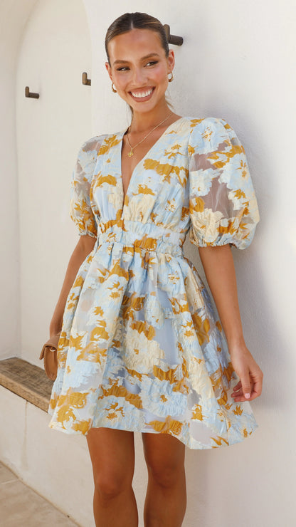 Abel Mini Dress - Blue