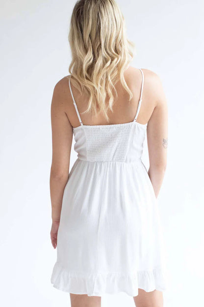 White Crochet Top Dress