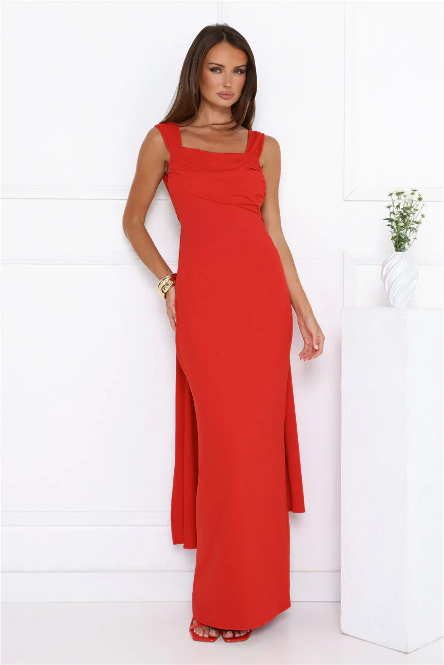 Crimson Crush Maxi Dress Red