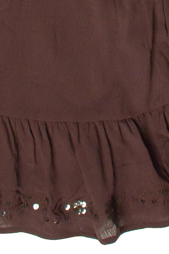 Sequin Flower Strapless Mini Dress