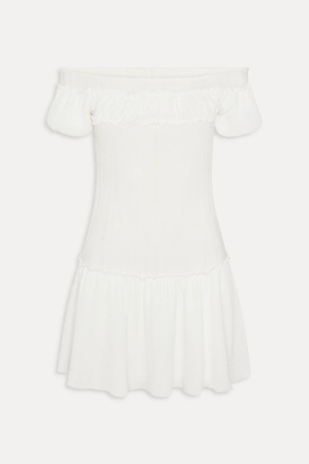 Aura Off The Shoulder Mini Dress - Coconut Cream