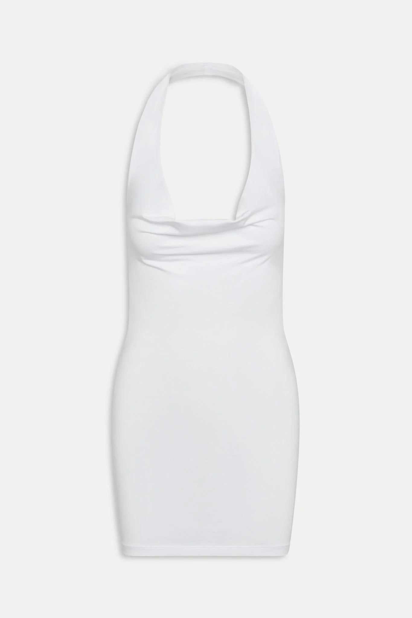 x JENNIE Solo Halter Mini Dress - Optic White