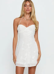 Laurana Tie Back Mini Dress White