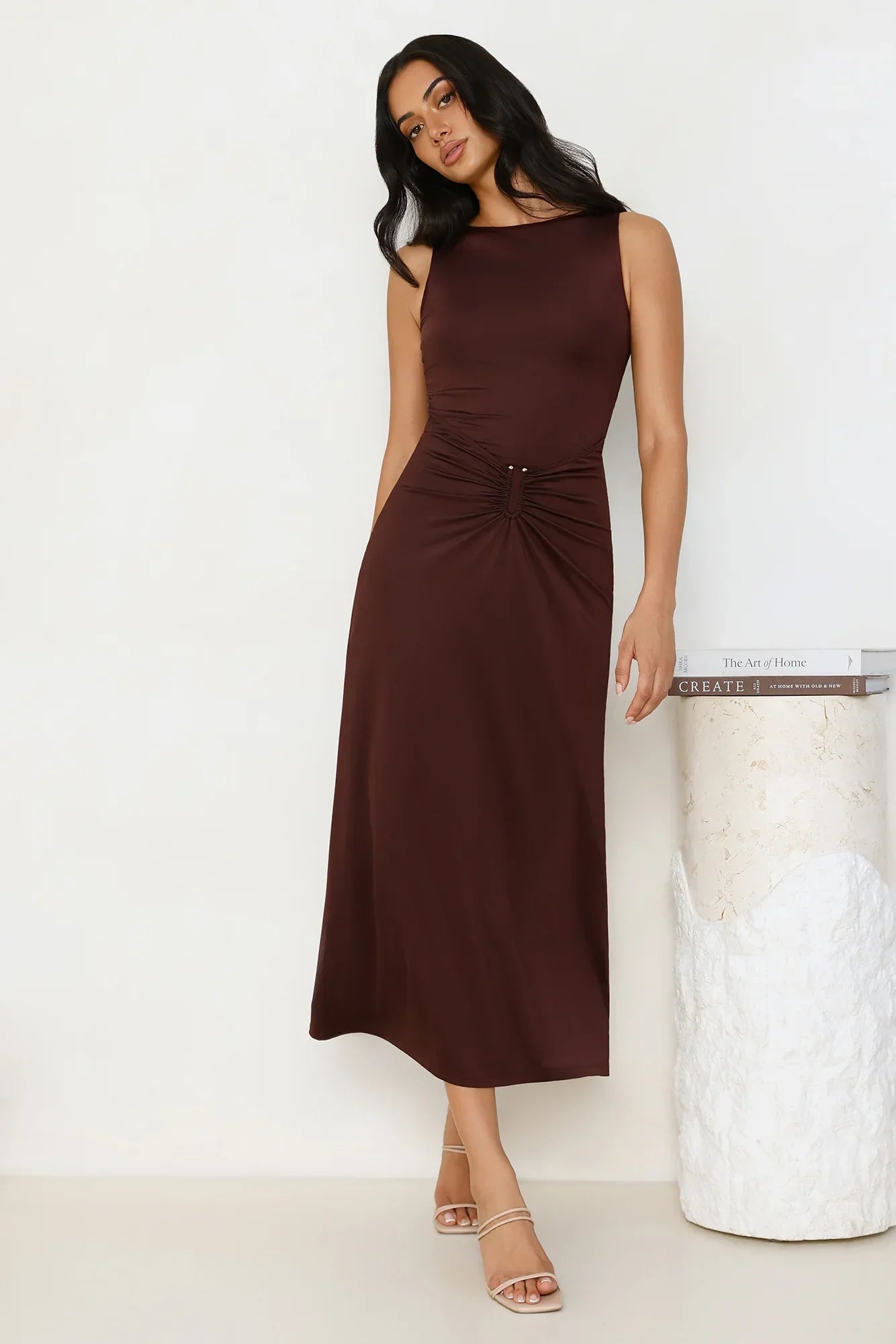 Everything Energy Midi Dress Chocolate