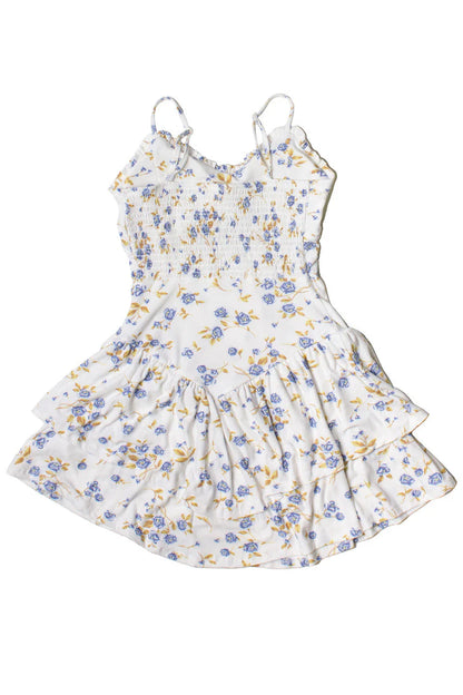 Drop Waist Patterned Mini Dress