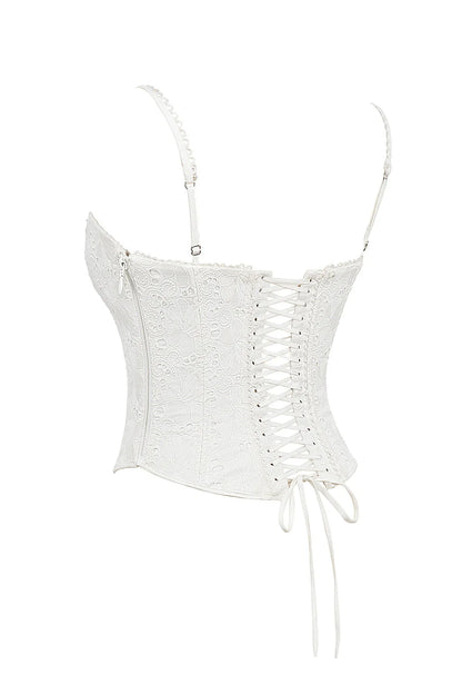 White Broderie Anglais Corset