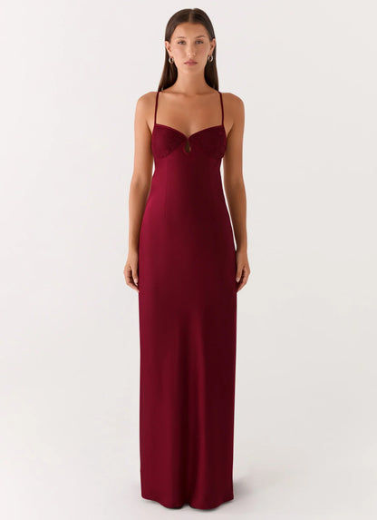 Joanie Maxi Dress - Maroon
