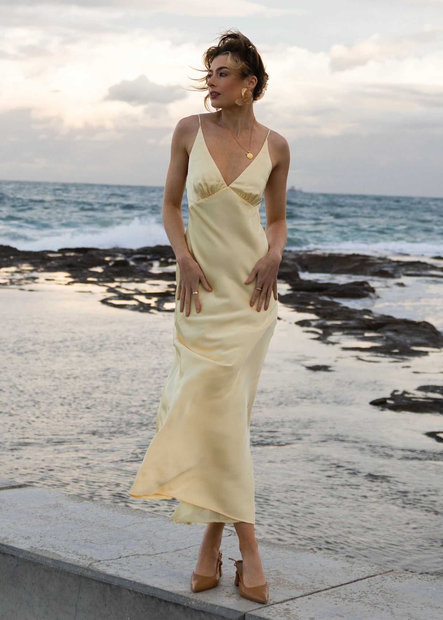 Ziah Maxi Dress - Lemon