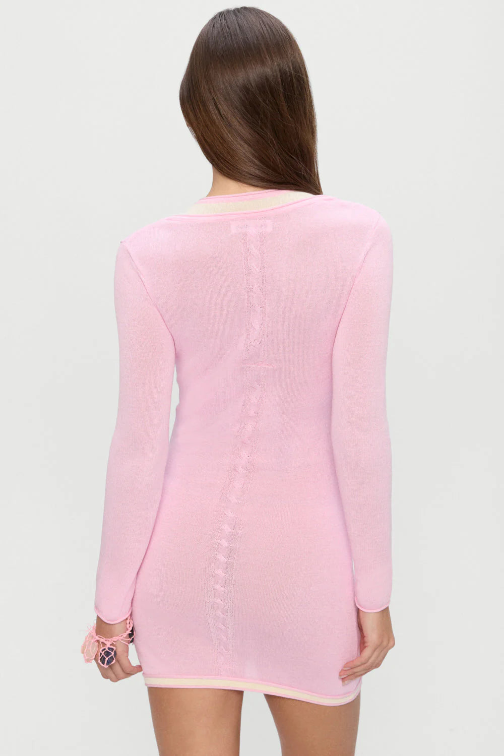 Logan Knit Mini Dress - Pink Cloud
