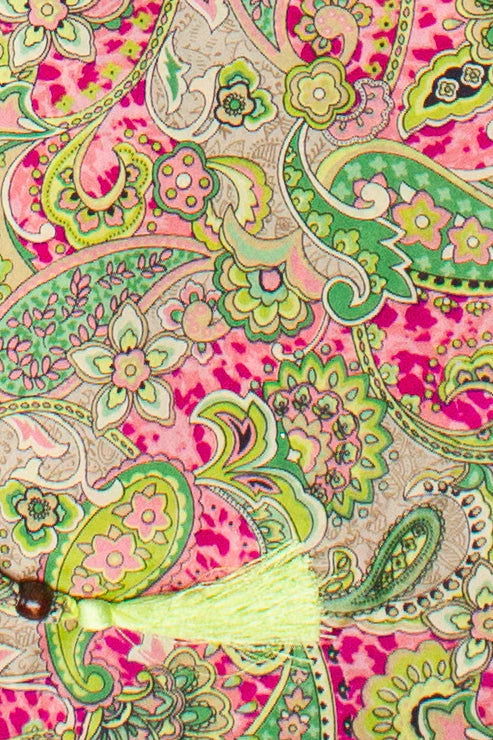 Patterned Scarf Halter Dress
