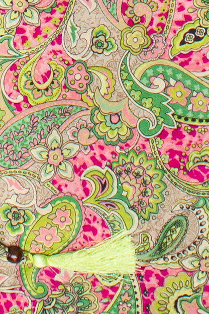 Patterned Scarf Halter Dress