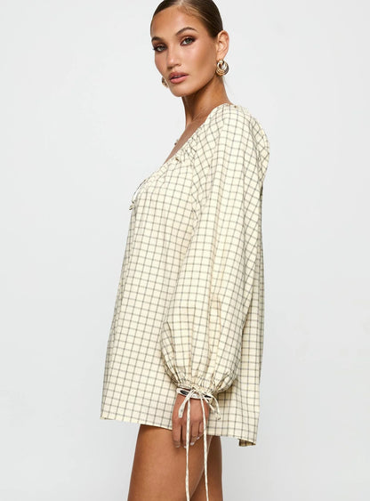 Preacher Playsuit White Check