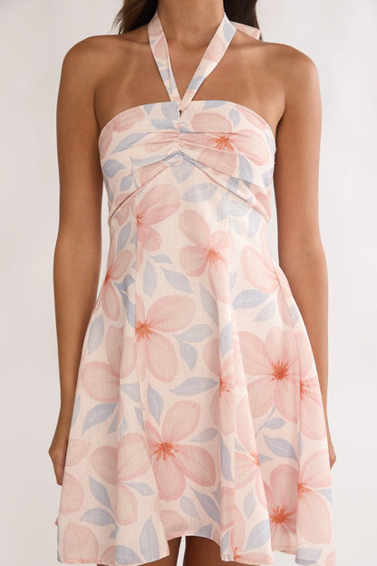 Paulette Halterneck Sun Dress Floral