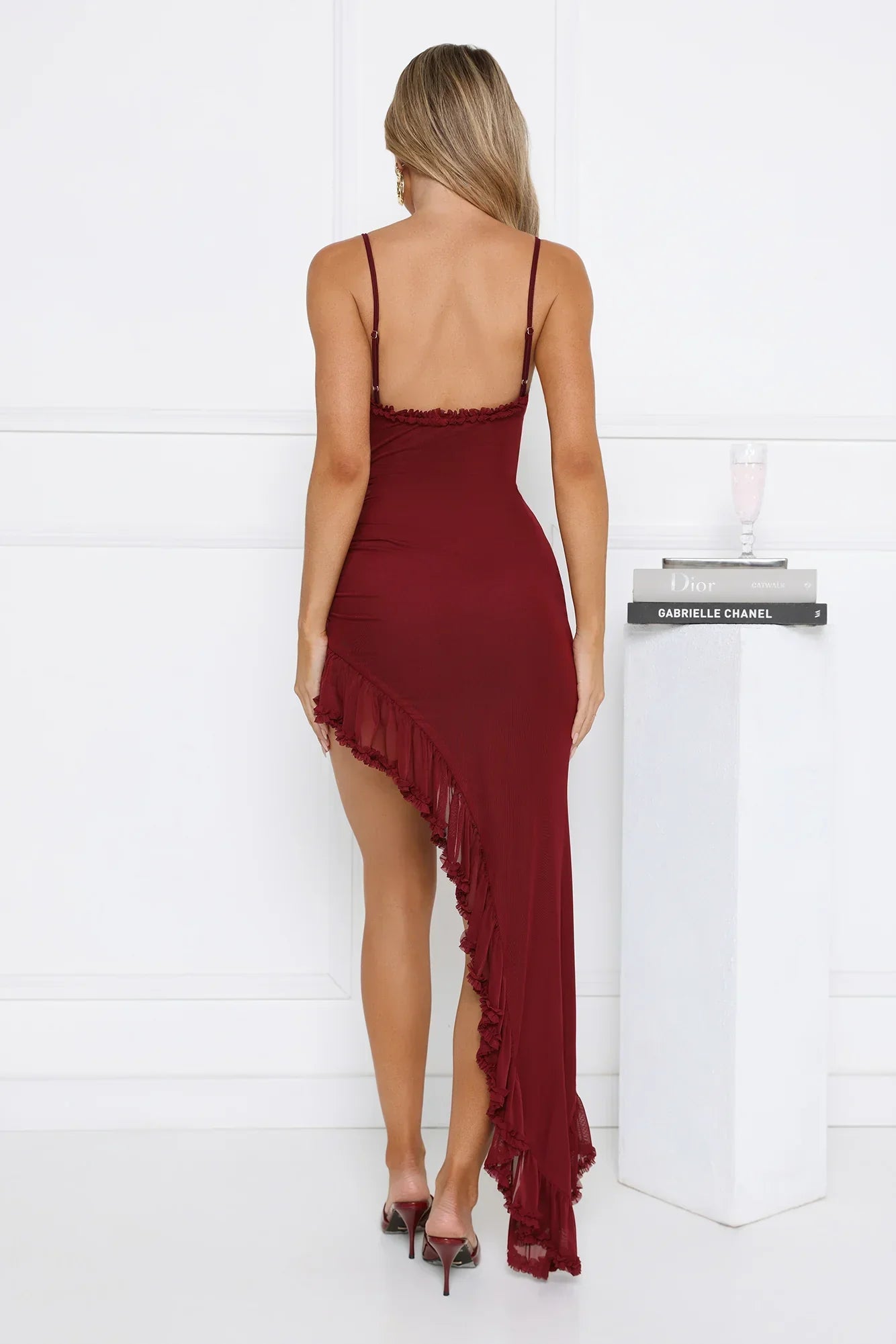 Flirty Vibes Maxi Dress Burgundy