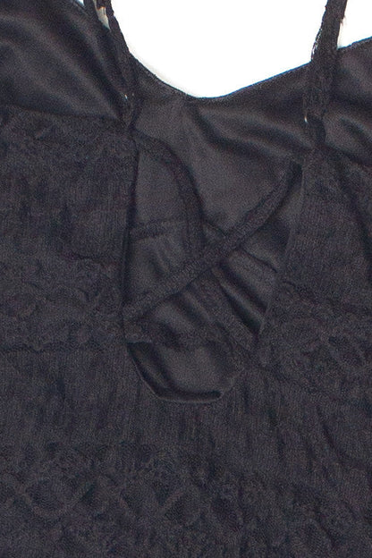 Asymmetrical Hem Lace Midi Dress