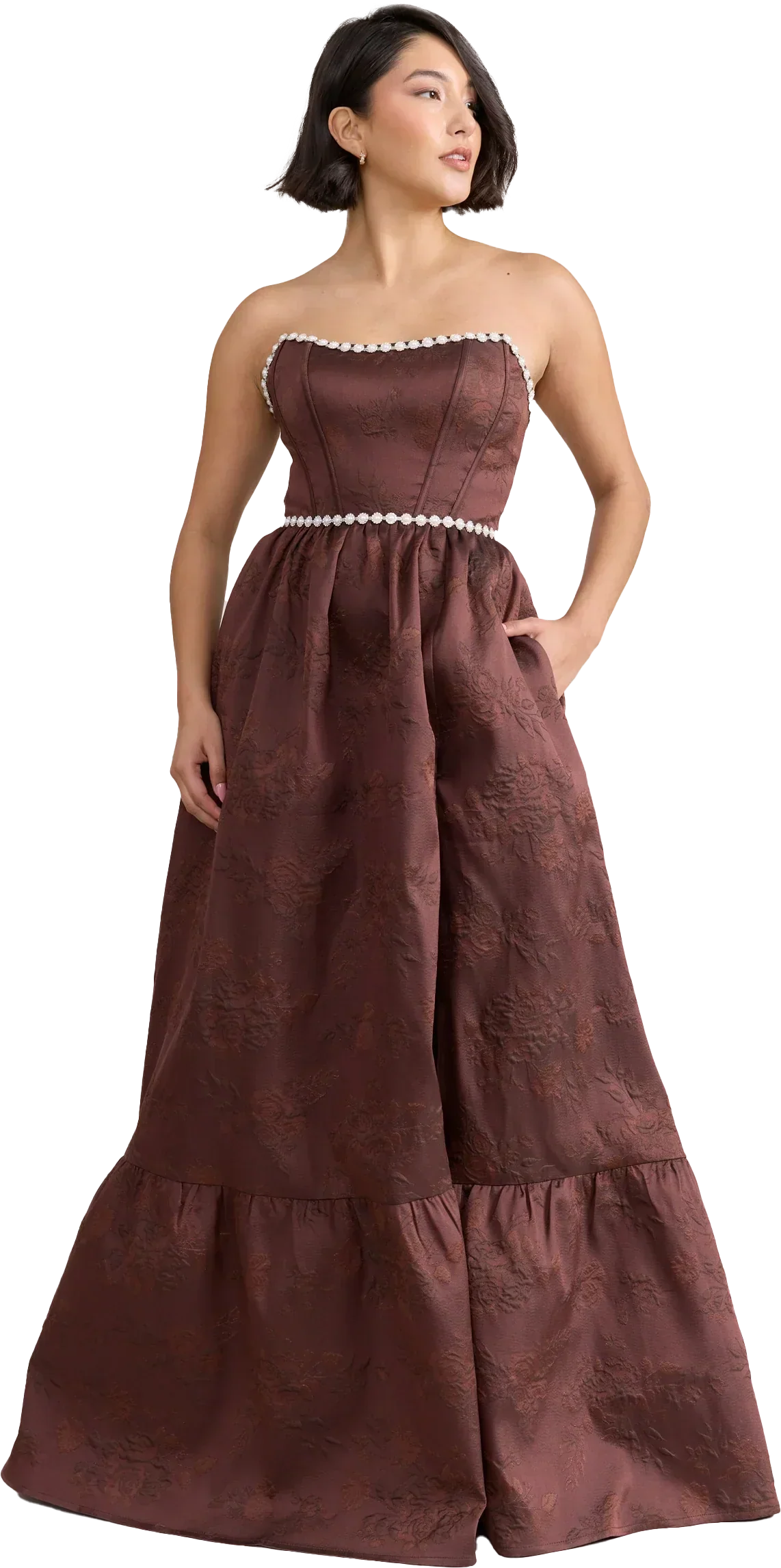 Ellapink Luxe Jacquard Dress | Made To Order
