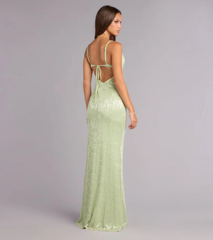 Alex Floral Tie-Back Formal Dress