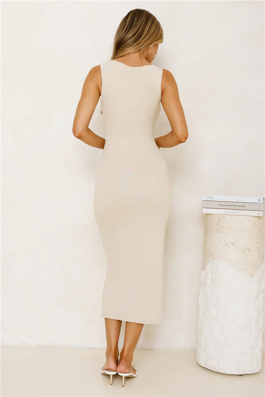 Noir Desire Maxi Dress Taupe