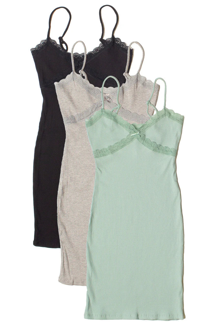 Bow & Lace Detail Mini Dress