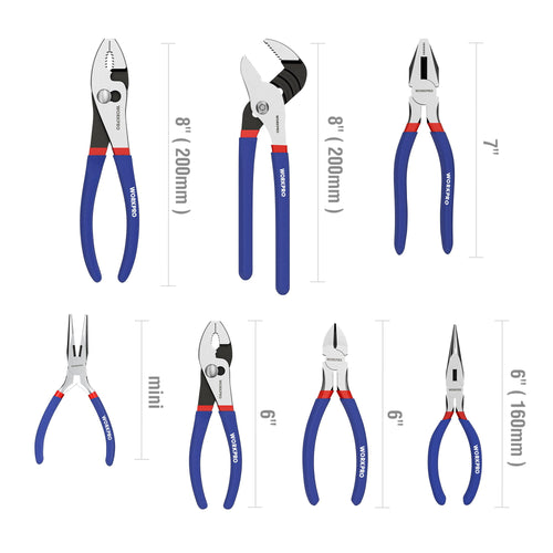 7-Piece Professional Pliers Set – Heavy Duty Steel Hand Tool Kit with Comfort Grip for DIY, Automotive, Electrical & Home Repairs