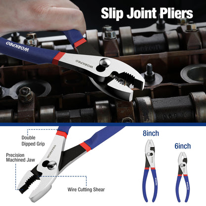 7-Piece Professional Pliers Set – Heavy Duty Steel Hand Tool Kit with Comfort Grip for DIY, Automotive, Electrical & Home Repairs
