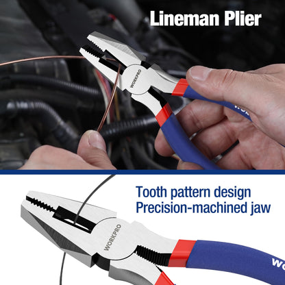 7-Piece Professional Pliers Set – Heavy Duty Steel Hand Tool Kit with Comfort Grip for DIY, Automotive, Electrical & Home Repairs