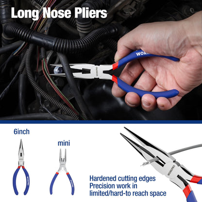 7-Piece Professional Pliers Set – Heavy Duty Steel Hand Tool Kit with Comfort Grip for DIY, Automotive, Electrical & Home Repairs