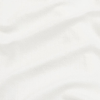 Pointelle Zippered Footie in Cloud