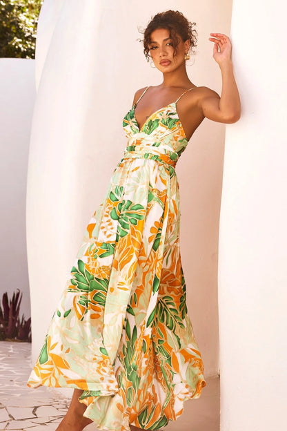 New Fantasy Maxi Dress - Green Multi