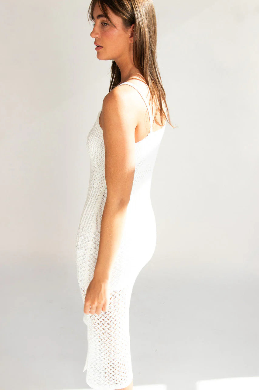 Lined Crochet Maxi Dress