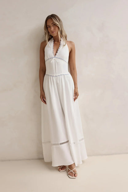 Days Of Dreaming Halter Maxi Dress White