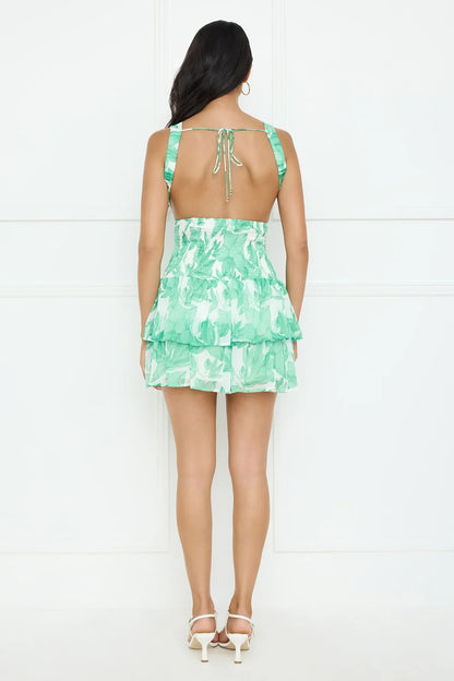 Jungle Secret Mini Dress Green