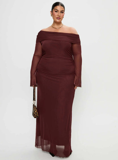 Consideration Maxi Dress Chocolate Curve