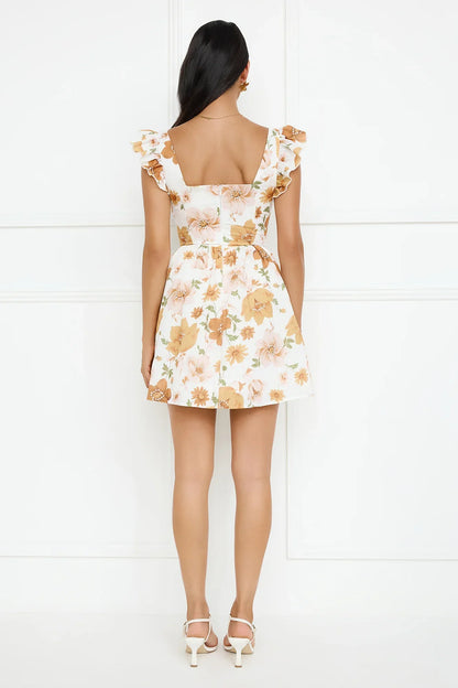 Orchid Allure Mini Dress Orange