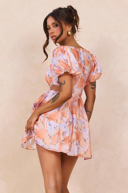 Woodington Sky Mini Dress - Orange