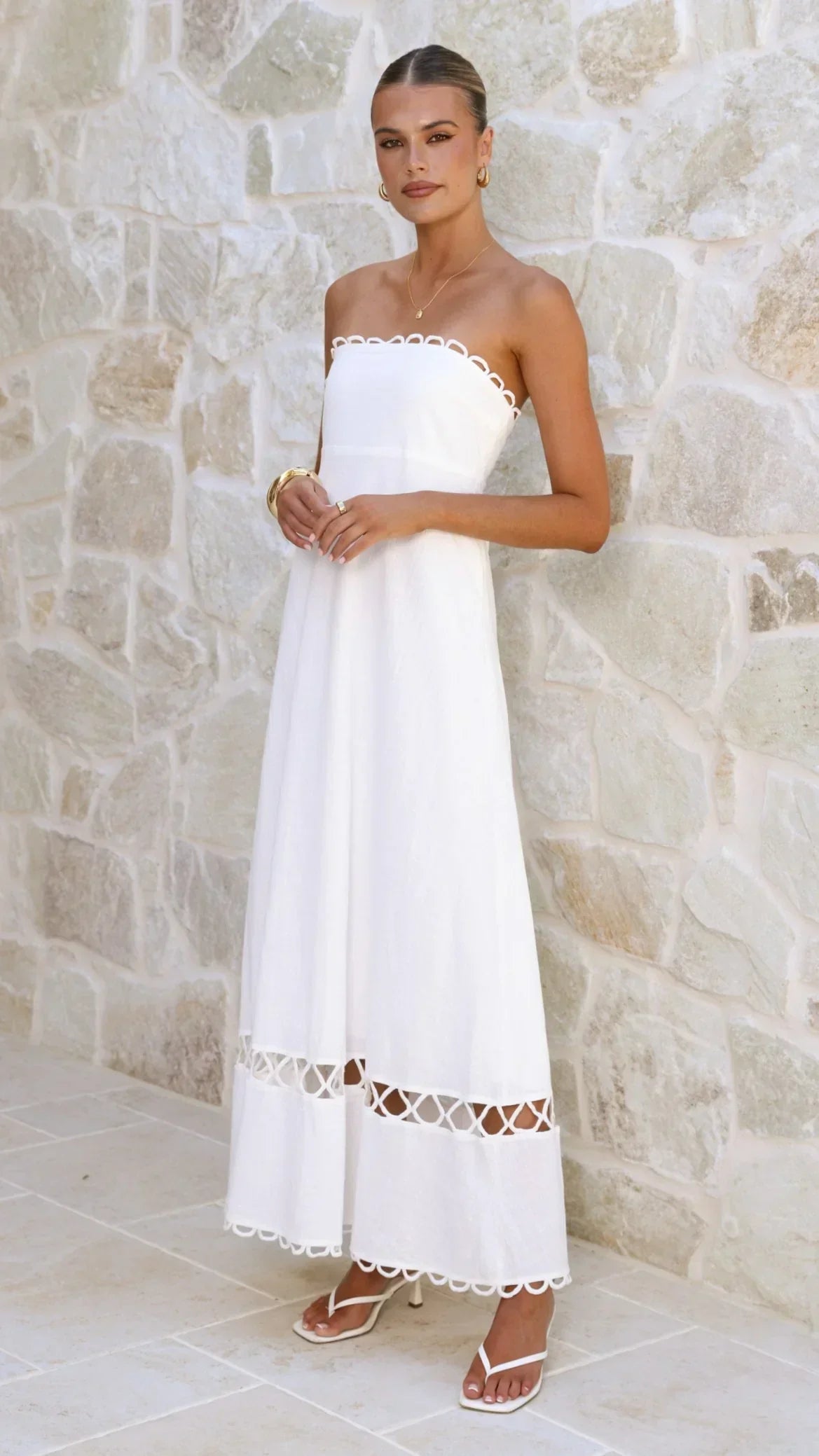 Caressa Maxi Dress - White