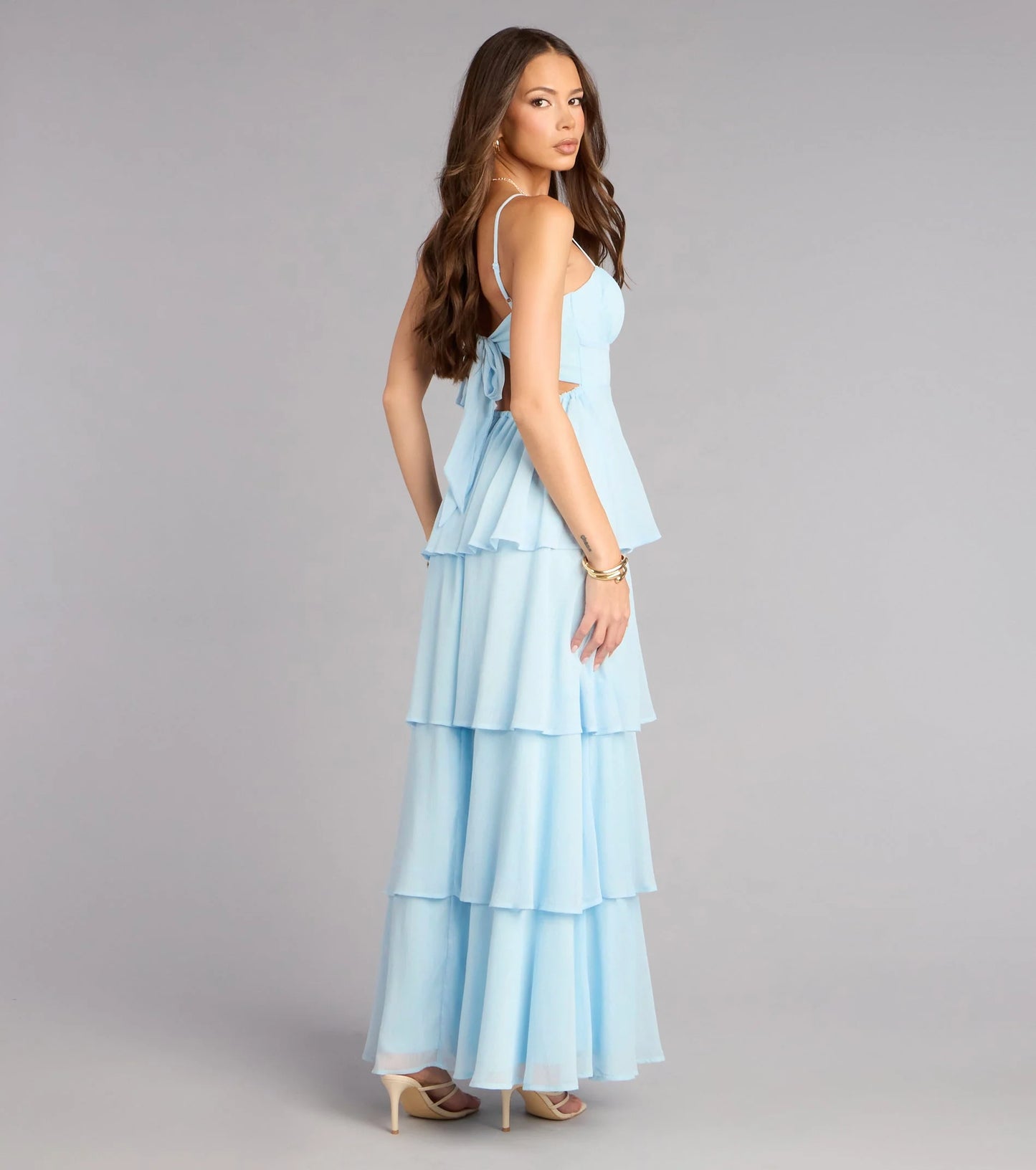 Evening Soirée Chiffon Maxi Dress